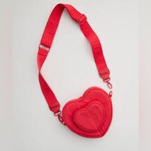 Aerie Red Heart Crossbody Bag
